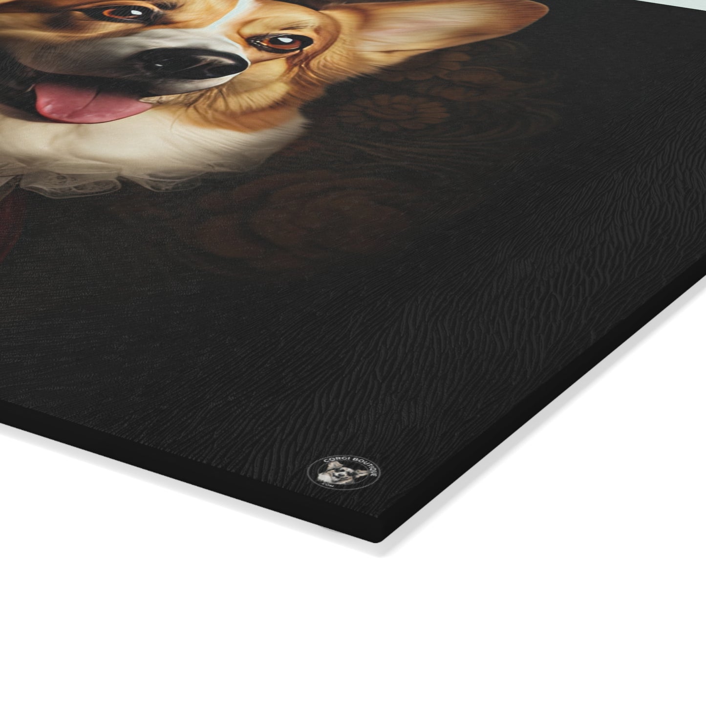Renaissance Corgi - Glass Cutting Board