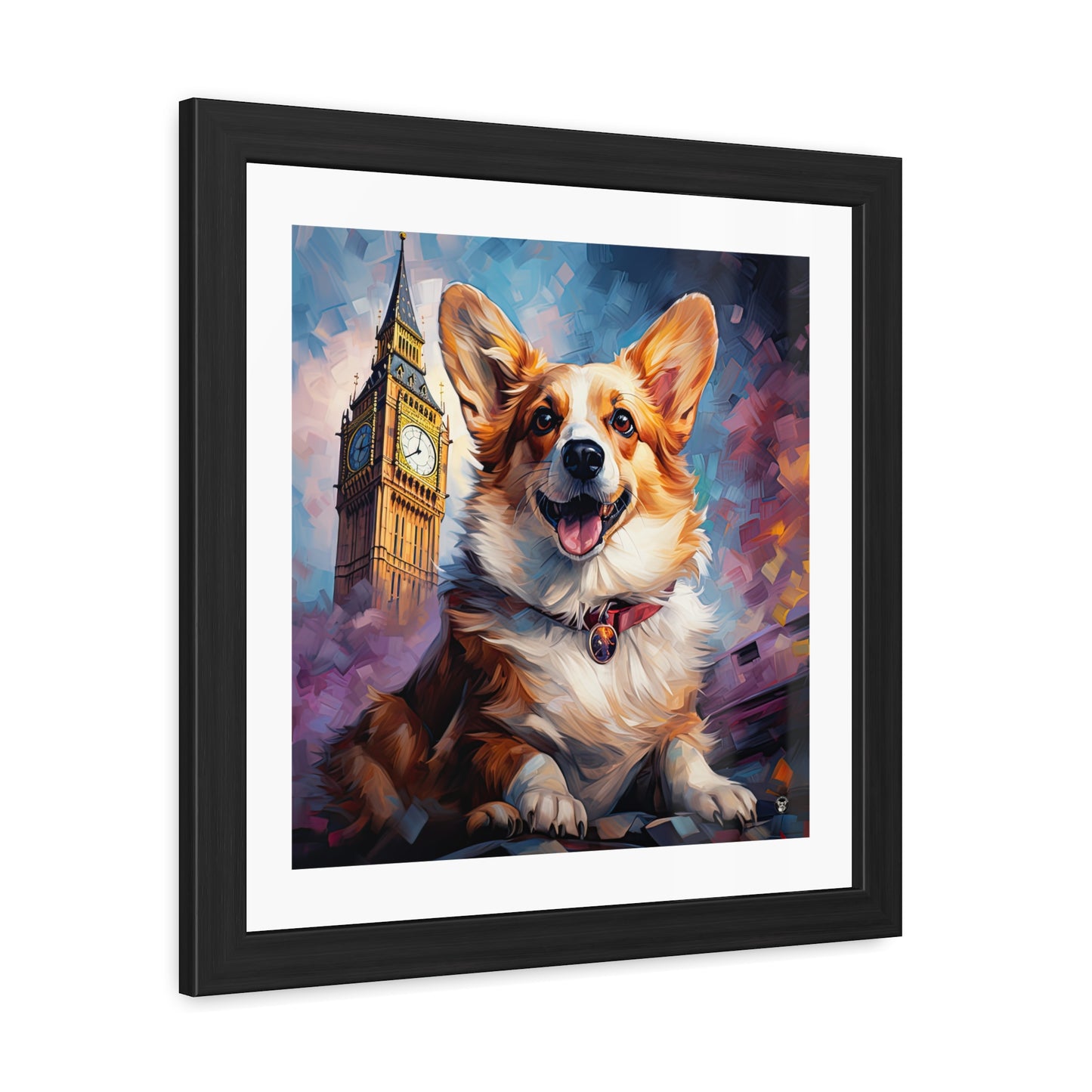 Impression encadrée Corgi & Ben