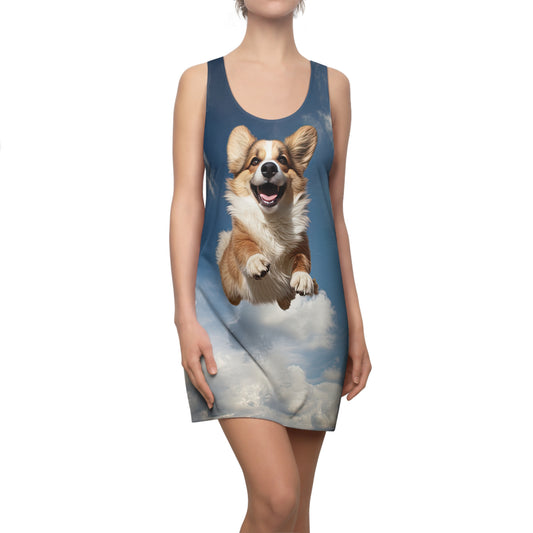 Flying Corgi - Racerback Dress