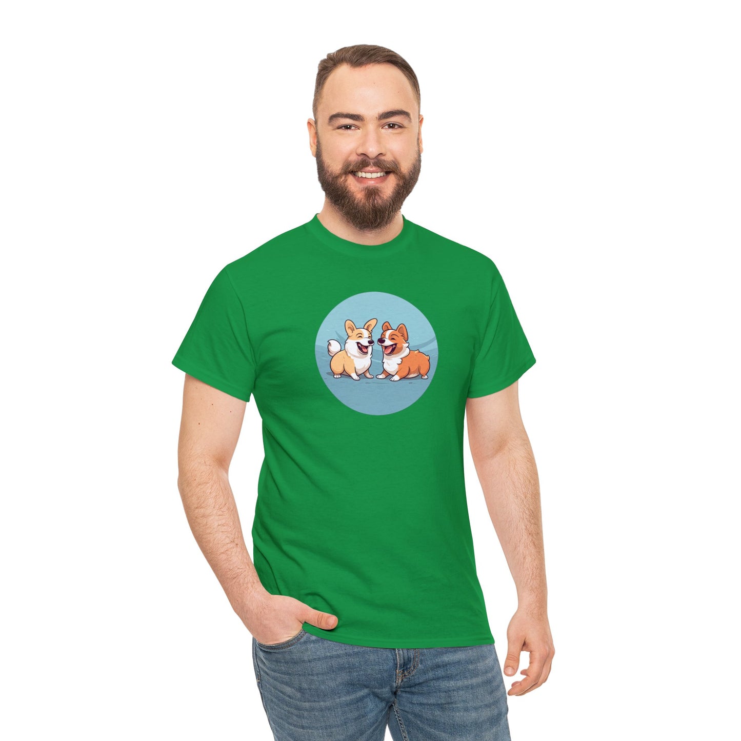 Corgi Couple - Unisex Heavy Cotton Tee