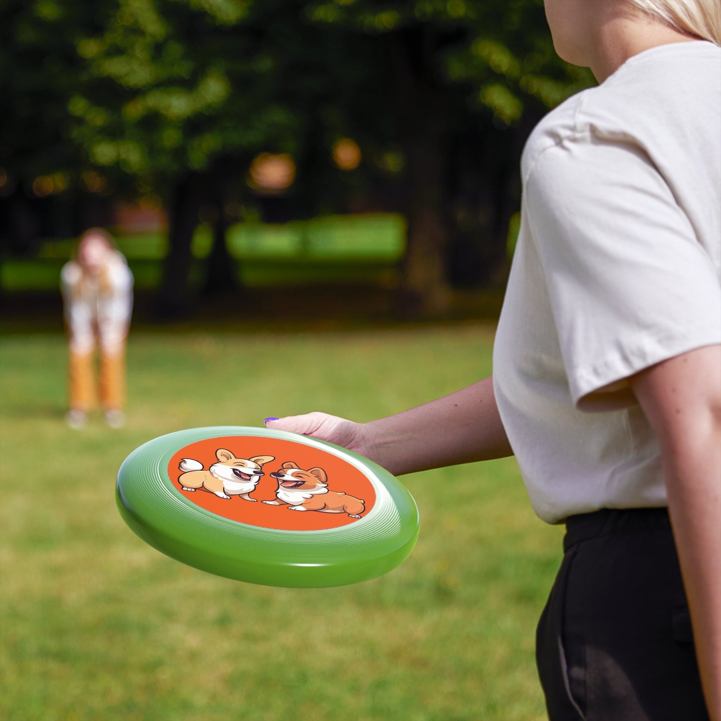 Corgi Couple - Wham-O Frisbee