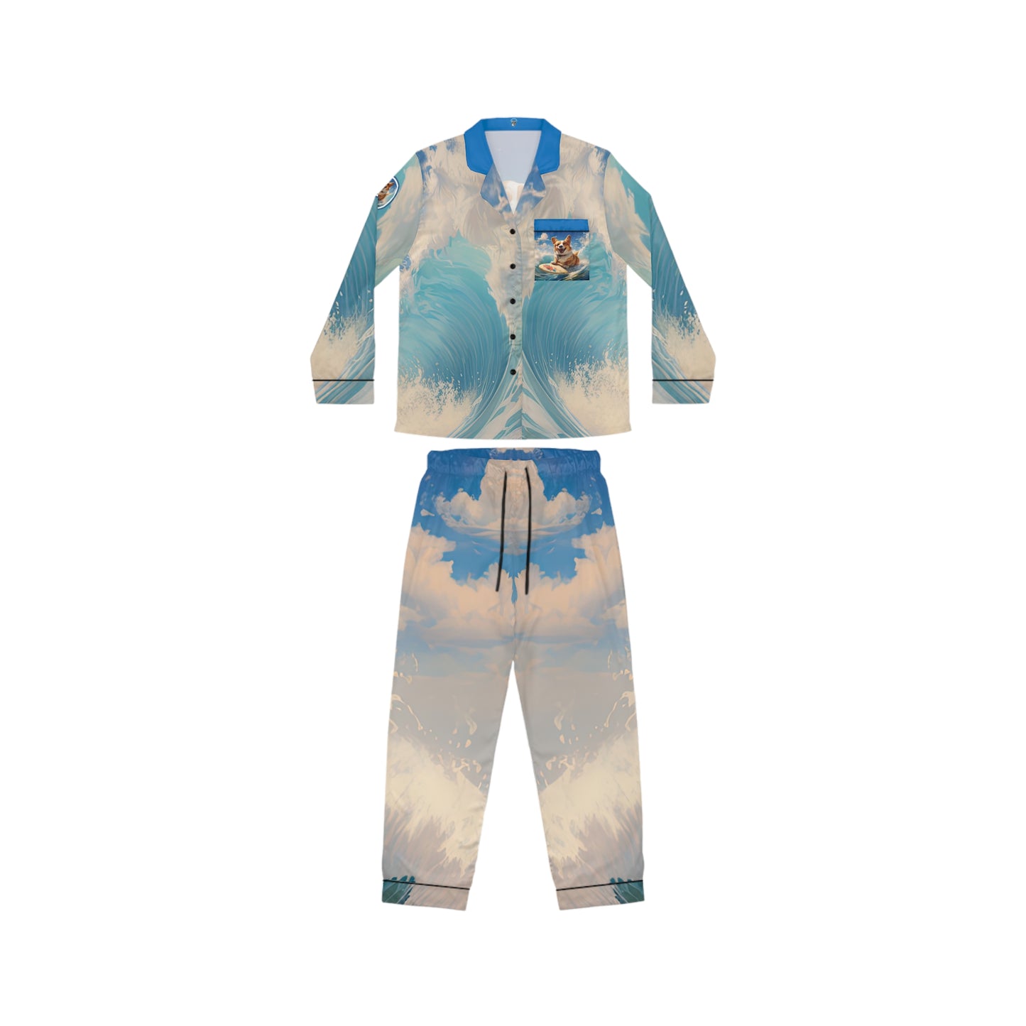 Cowabunga Corgi Silky Pajamas