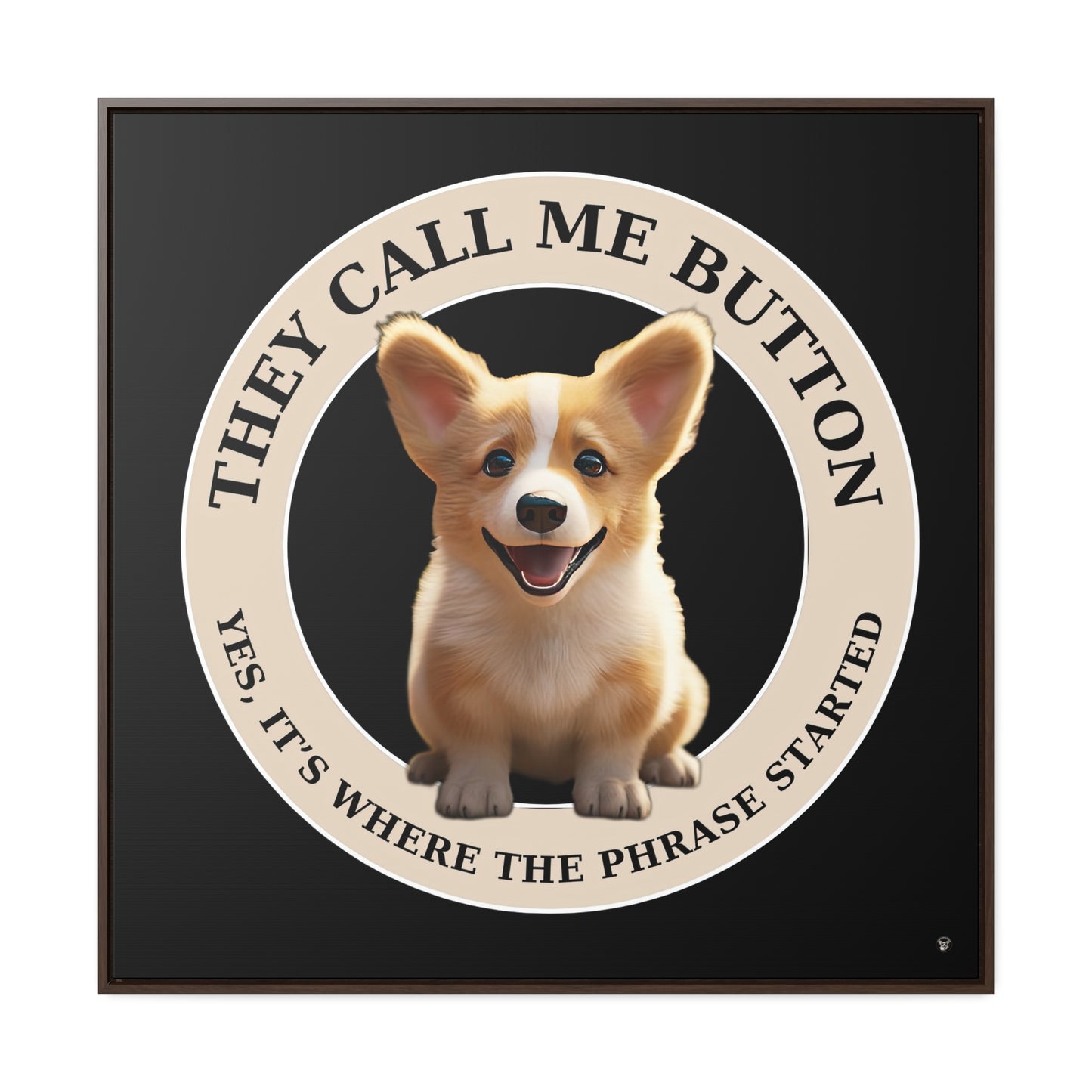 Cute as a Button - Framed on Canvas