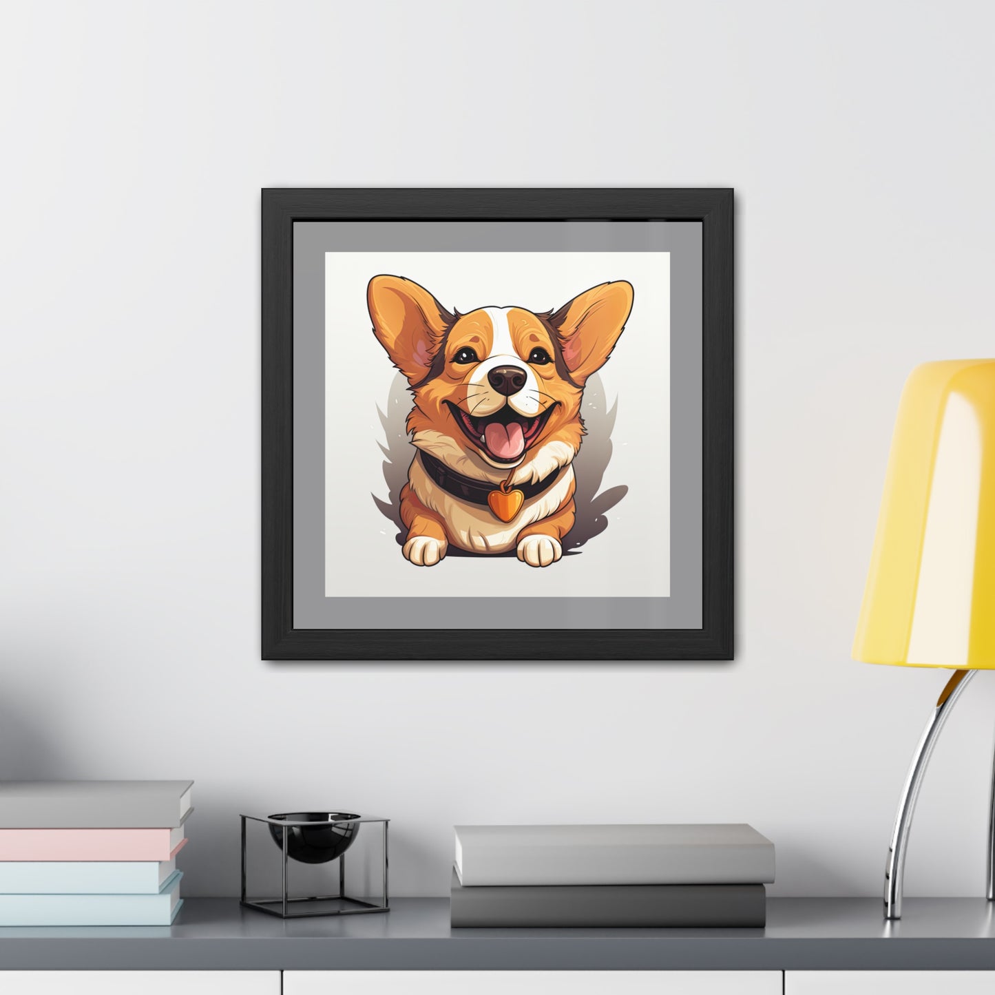 Impression encadrée "Amour de chiot"