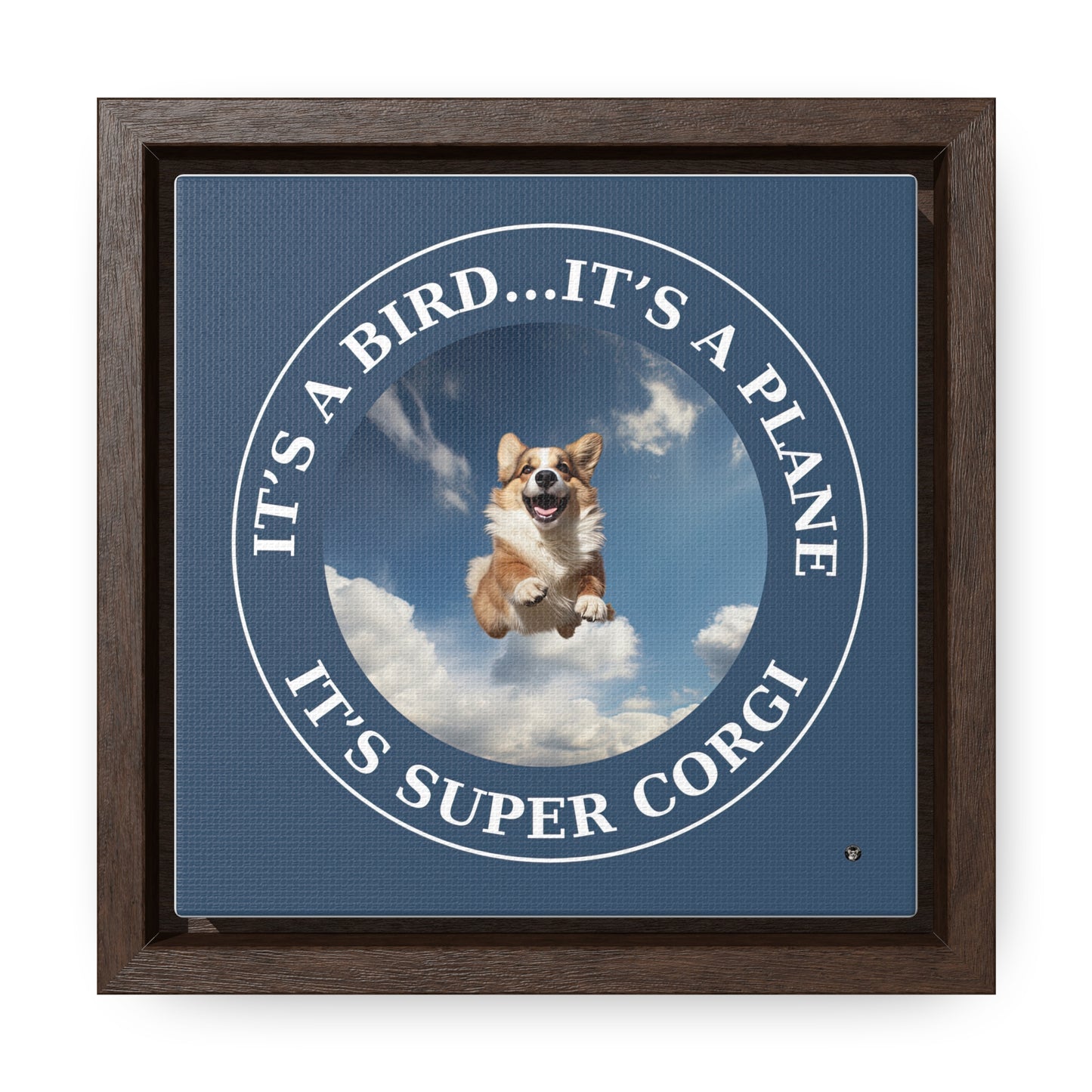 Super Corgi - Framed on Canvas