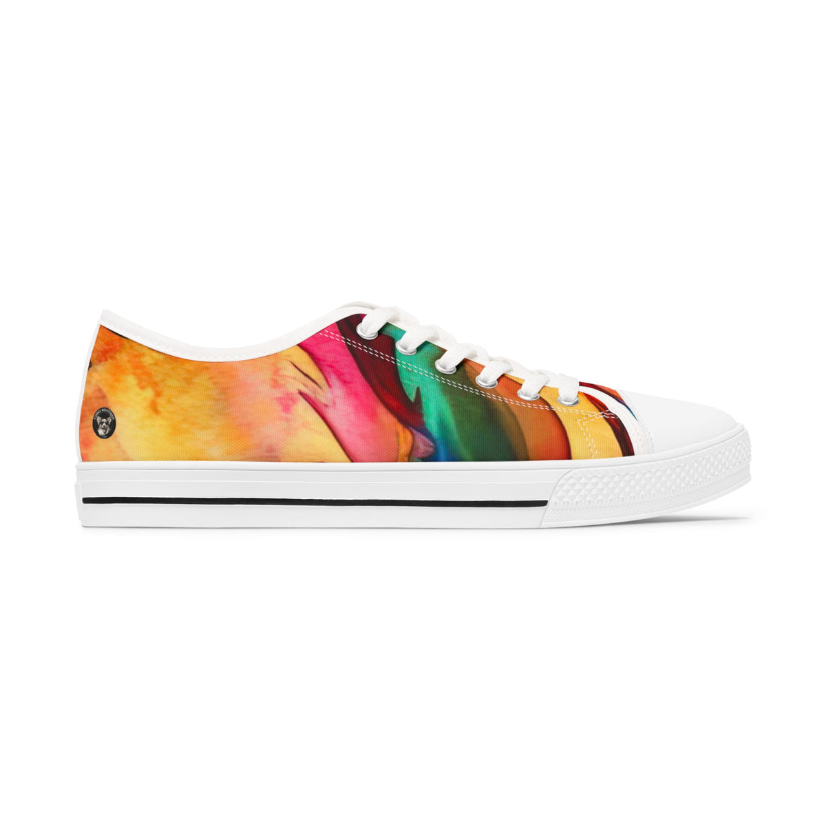 Motley Corgi Women's Low Top Casual Watercolor Canvas Sneakers