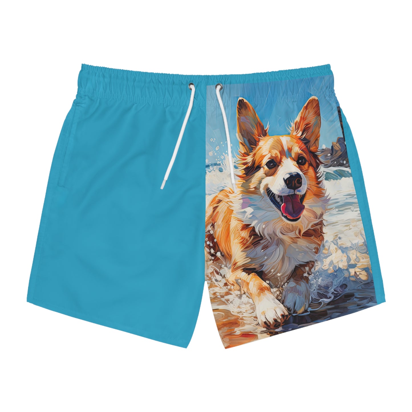 Coastal Corgi - Swim Trunks