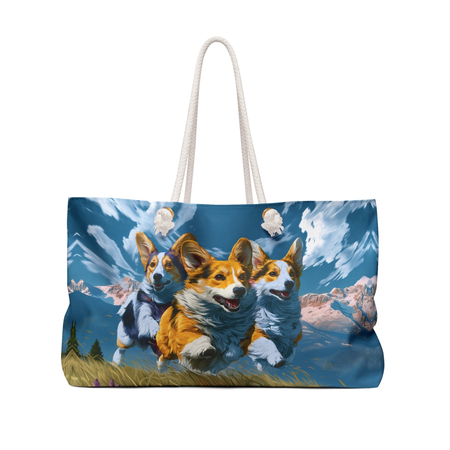 Corgi Racers Running Weekender Beach Bag – Corgi Racing Travel Tote