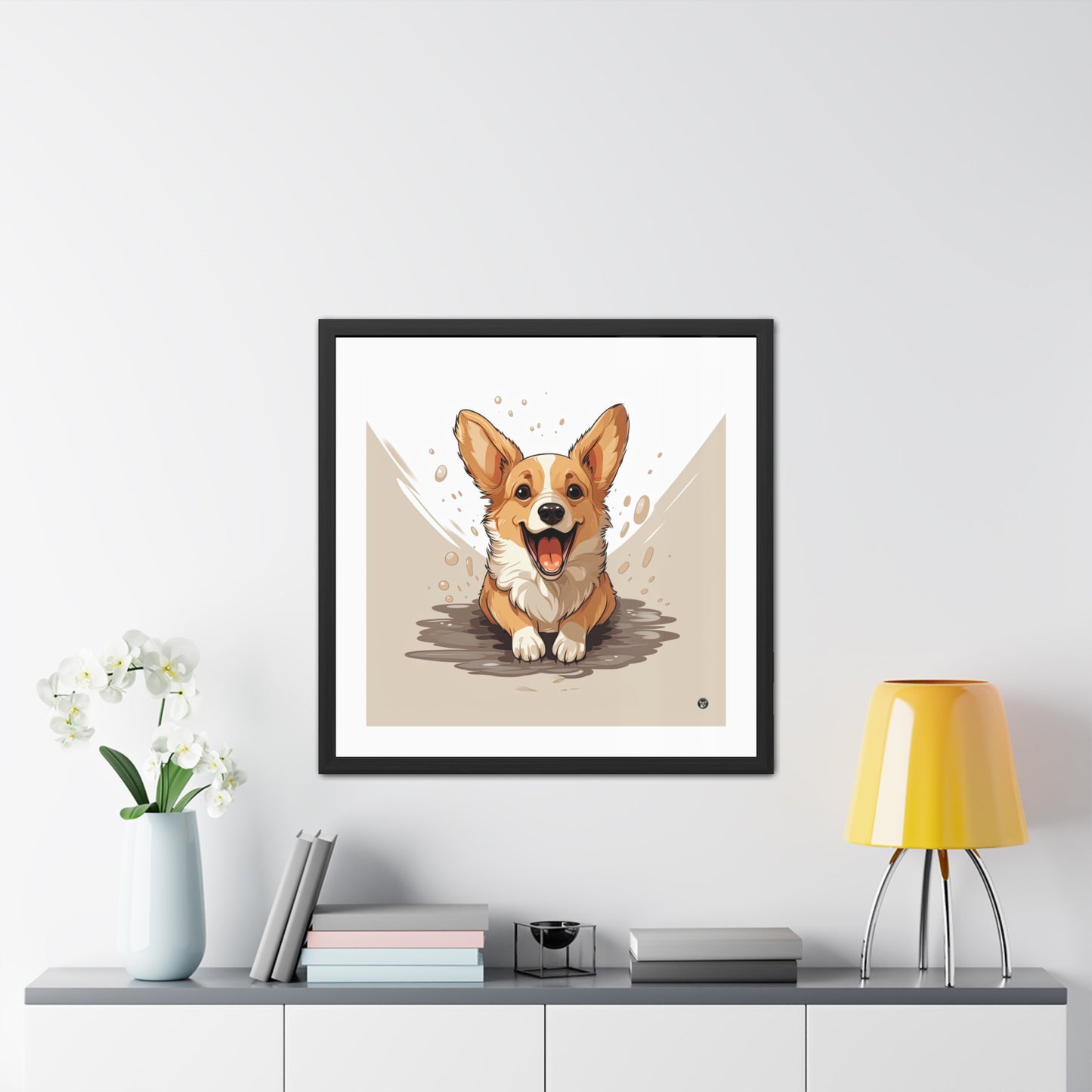 Impression encadrée : Mignonnerie de Corgi