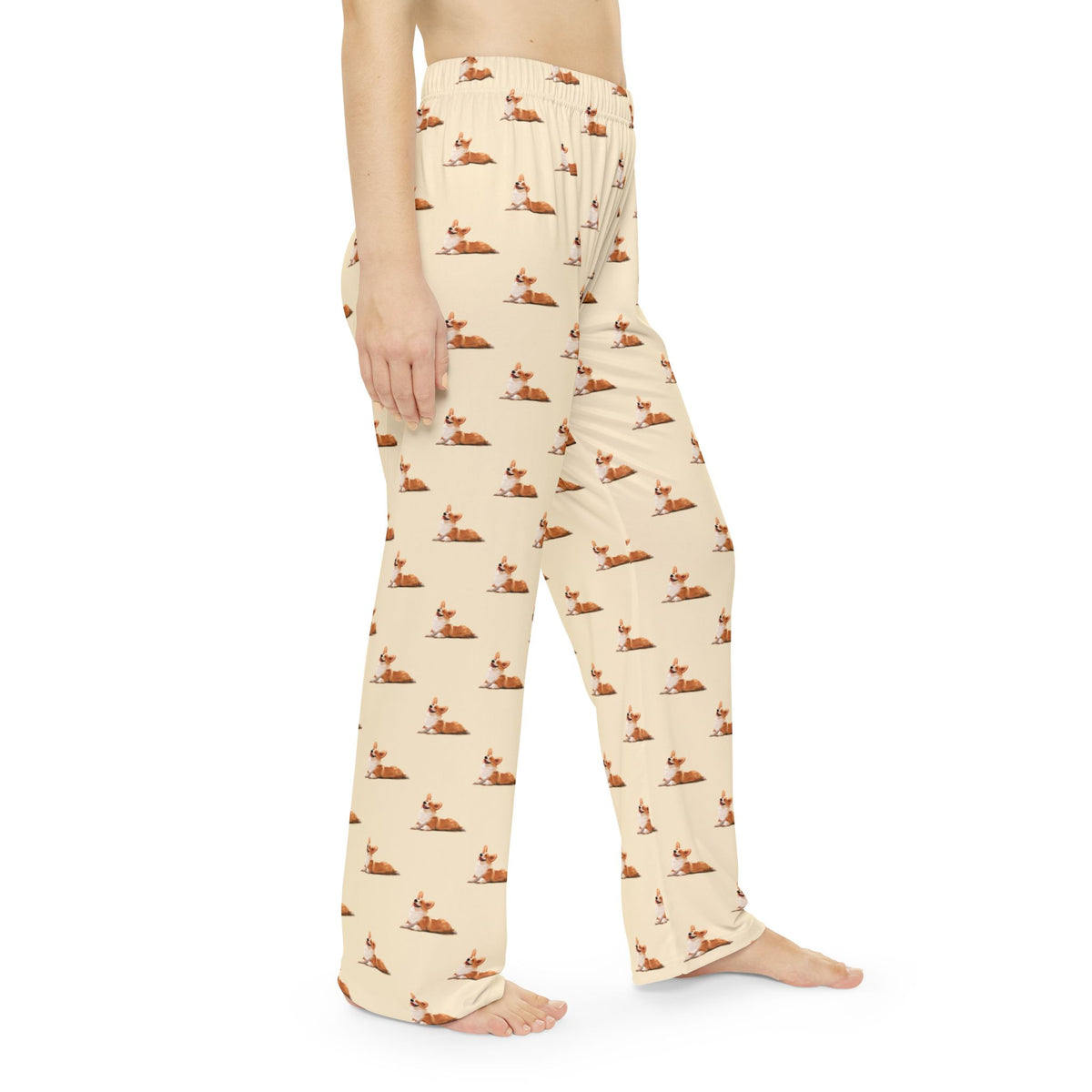Giddy Sploot Women's Creamy Champagne Corgi Lounge Pants