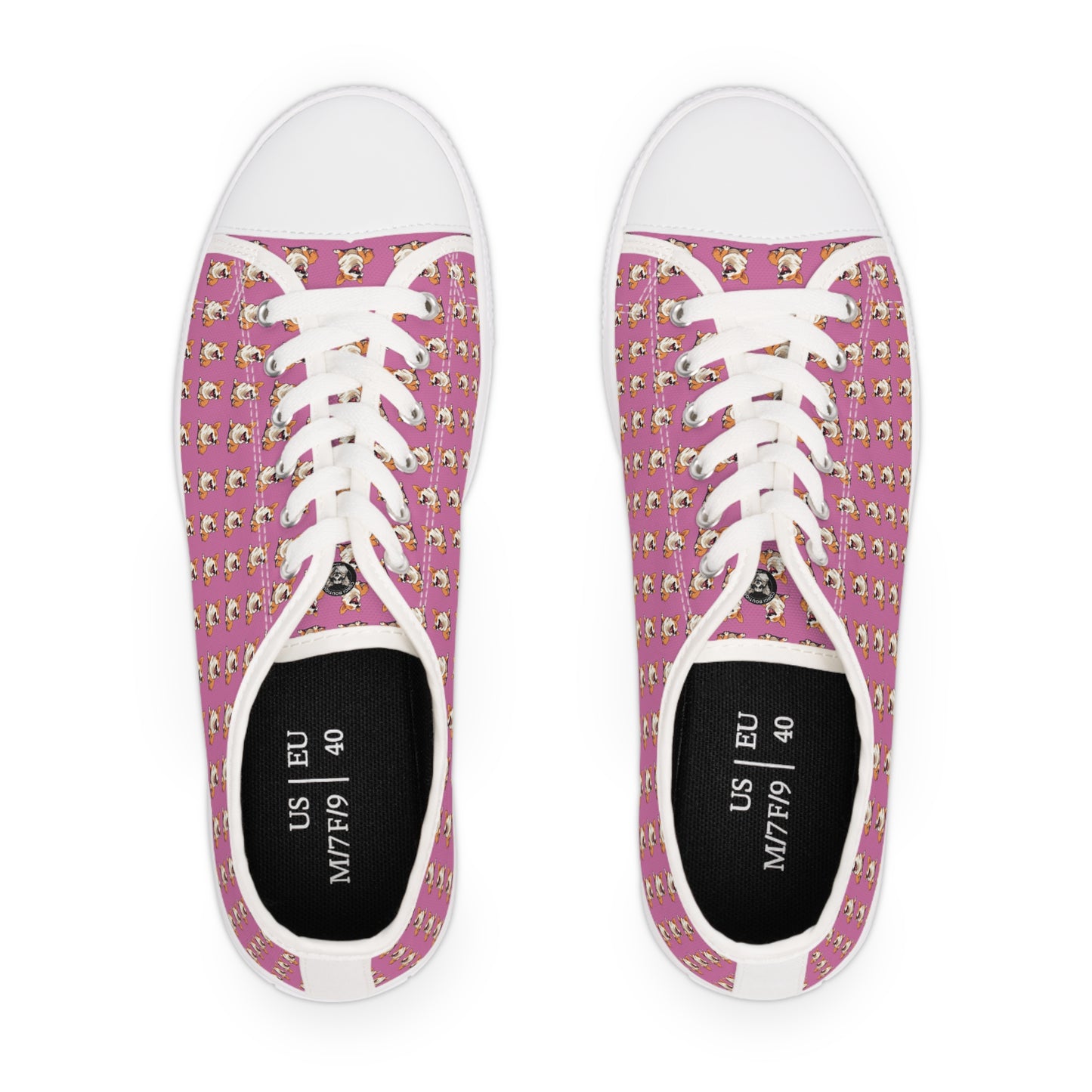 Comical Corgi Mosaic - Women's Low Top Sneakers