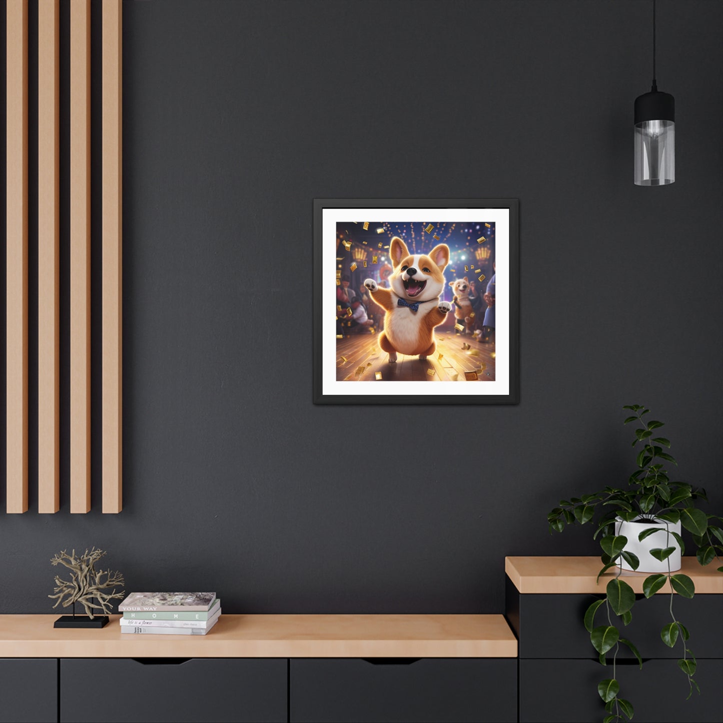 Boogaloo Corgi - Framed Print