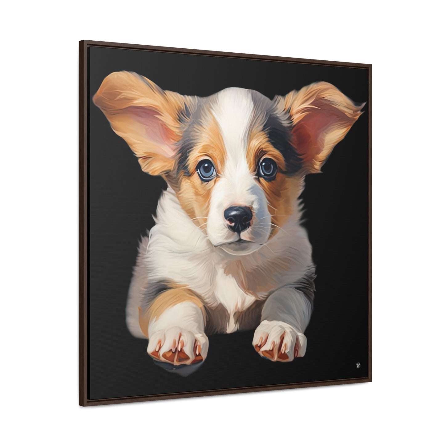 Puppy Portrait - Framed on Canvas