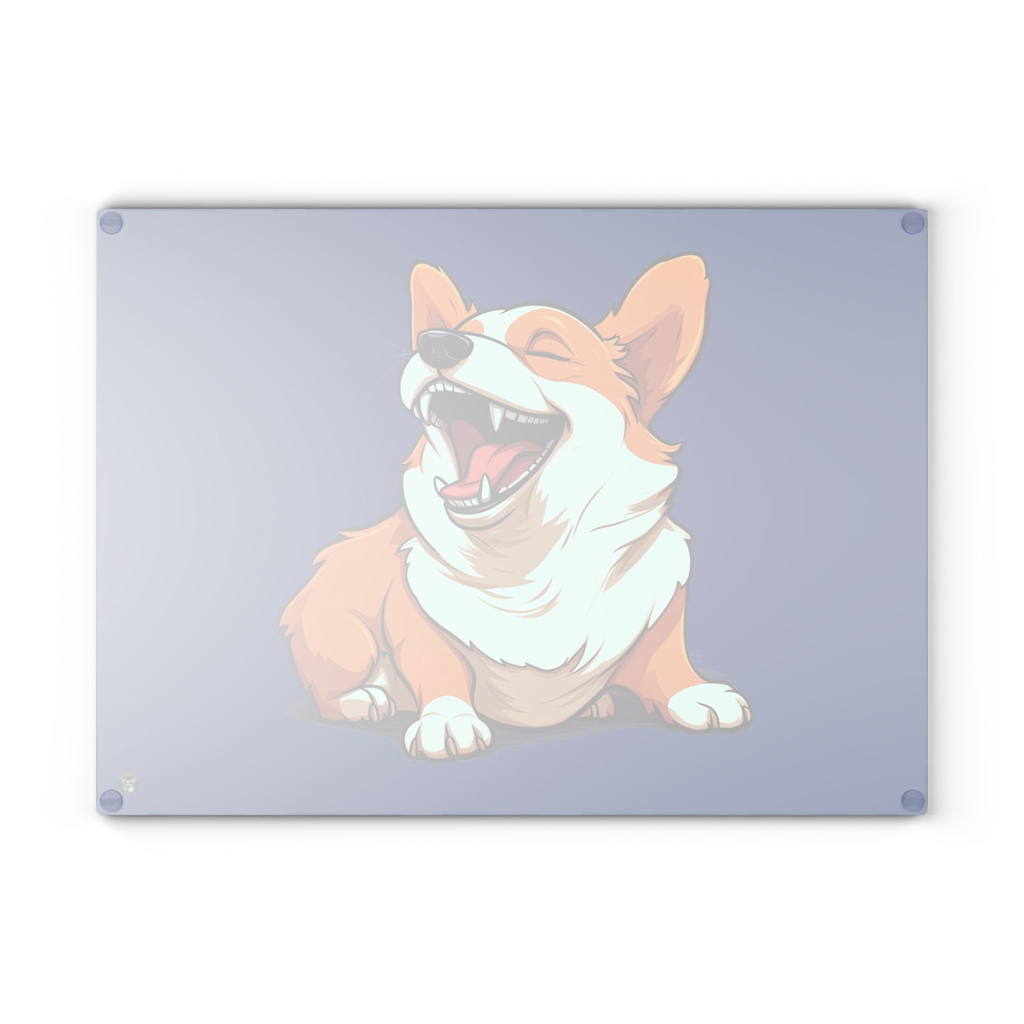 Comical Corgi - Glass Cutting Board
