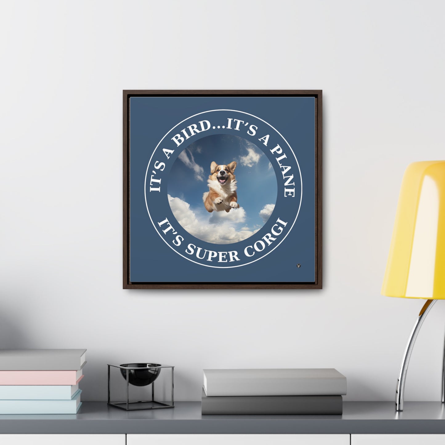 Super Corgi - Framed on Canvas