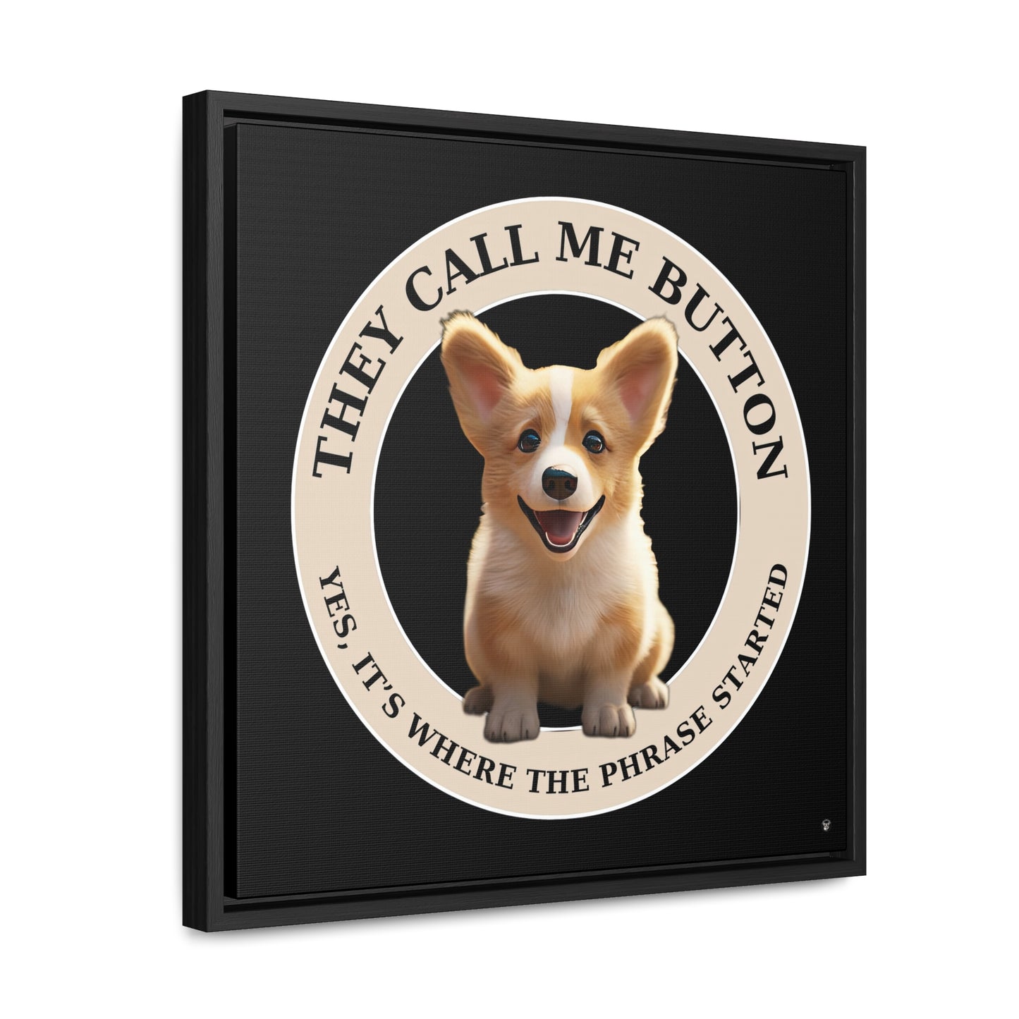 Cute as a Button - Framed on Canvas