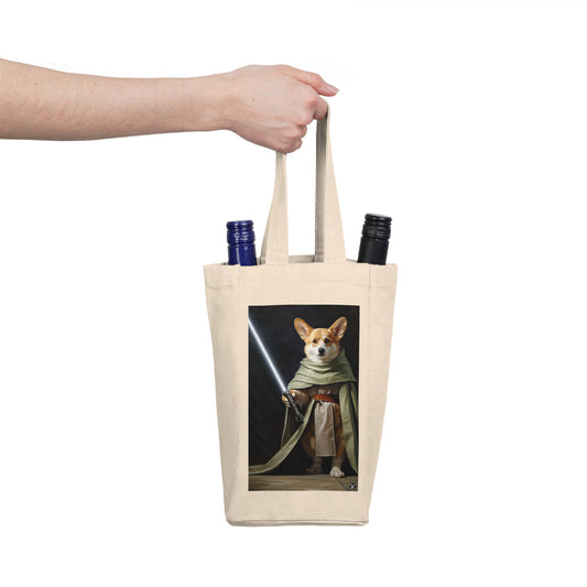 Jedi Corgi - Double Wine Bottle Tote Bag