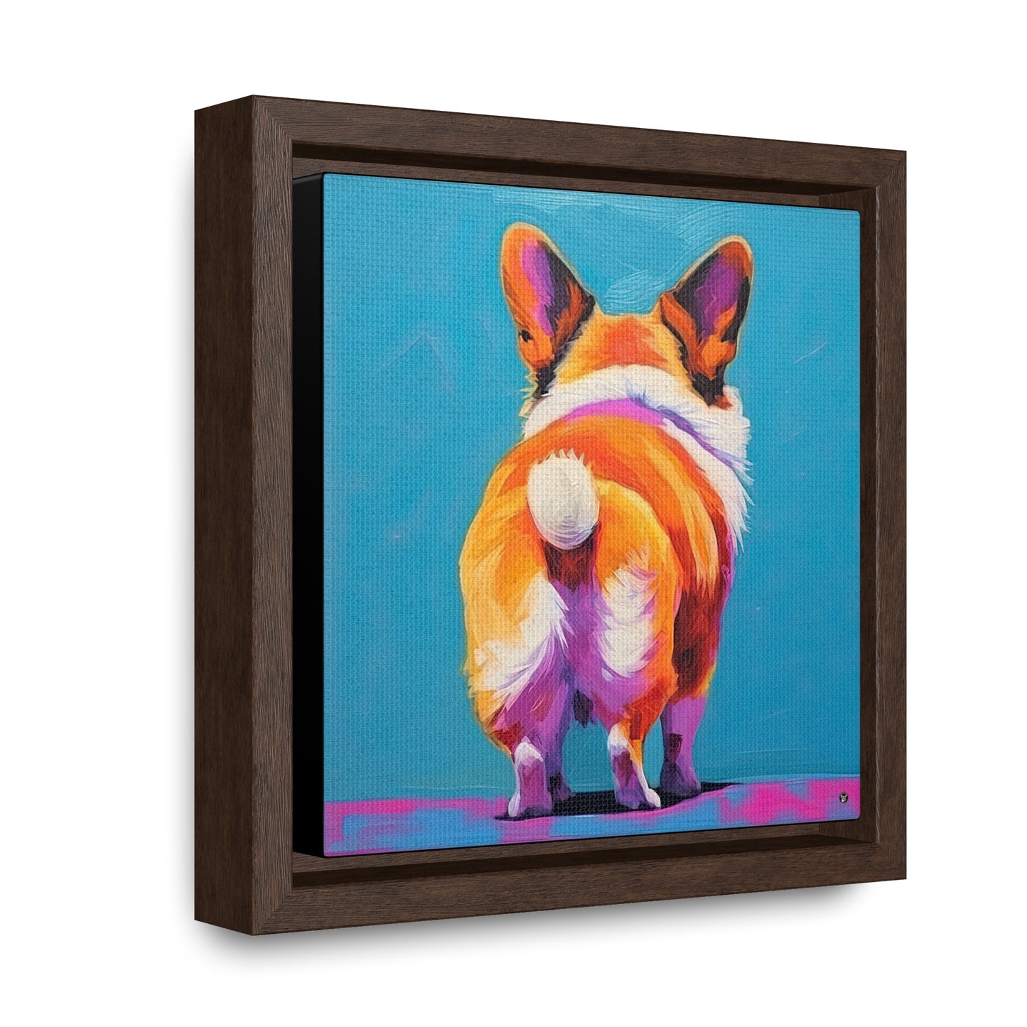 Corgi Butt - Framed on Canvas