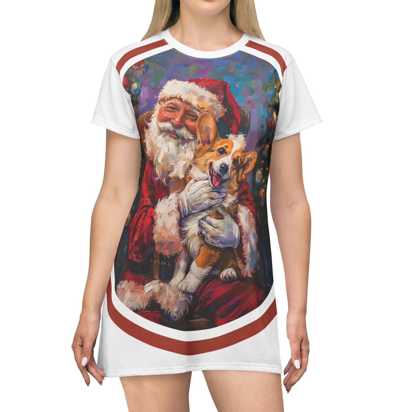 Christmas Corgi T-Dress