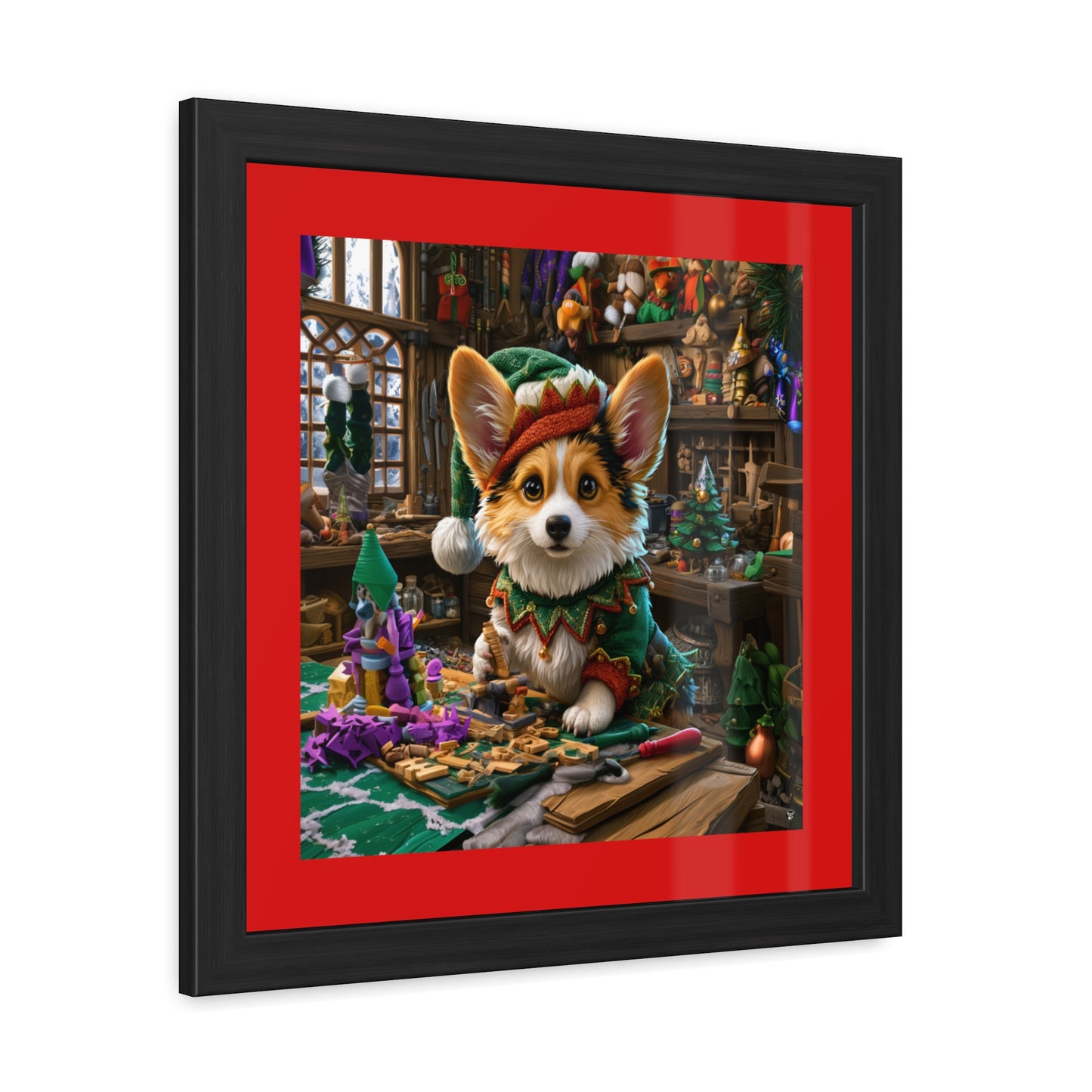 Santa's Little Helper Framed Print
