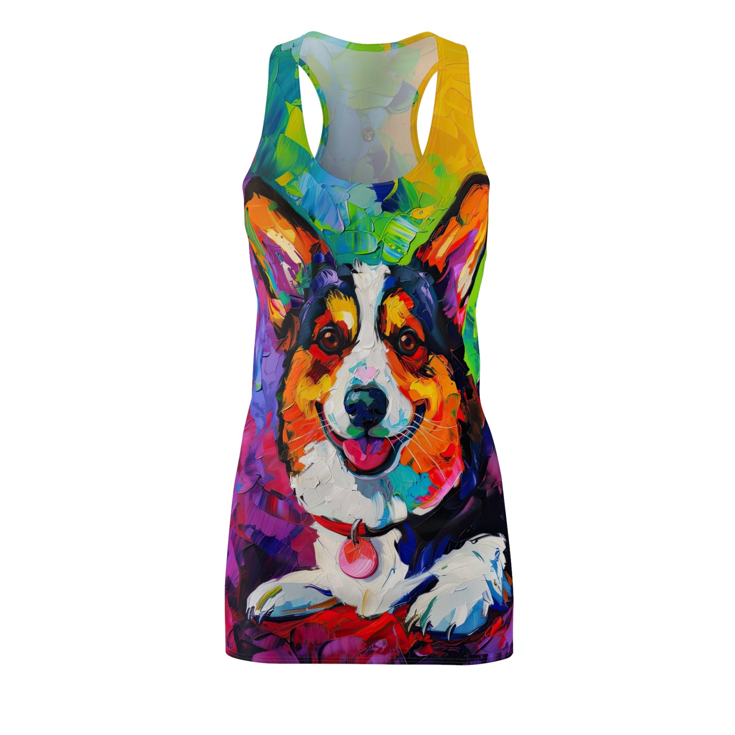 Colorful Cardigan - Racerback Dress