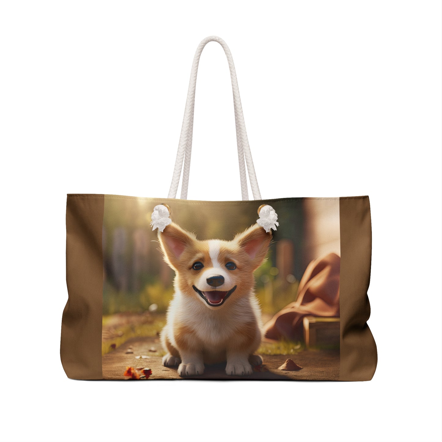 Corgi Sweetness Weekender Beach Bag – Cute Corgi Travel Tote