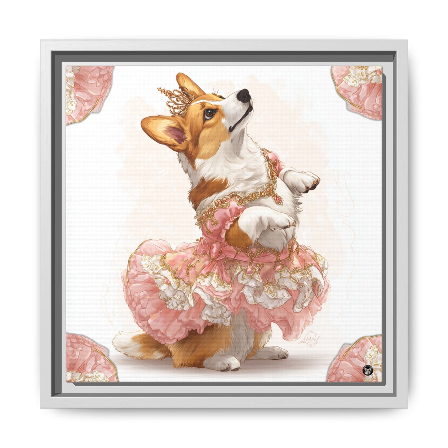Corgi princesse sur toile