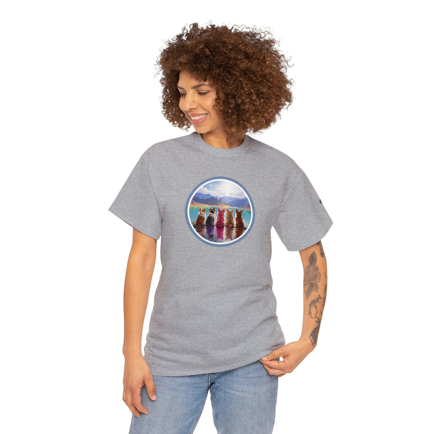 Corgi Lake - Unisex Heavy Cotton Tee