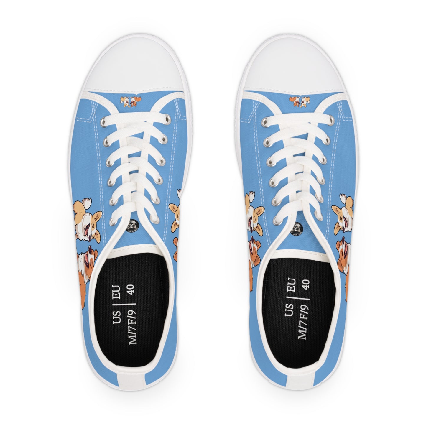 Corgi Couple - Women's Low Top Sneakers