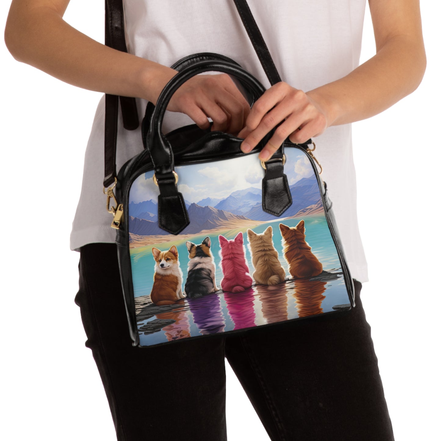 Corgi Lake - Handbag w/Removable Shoulder Strap