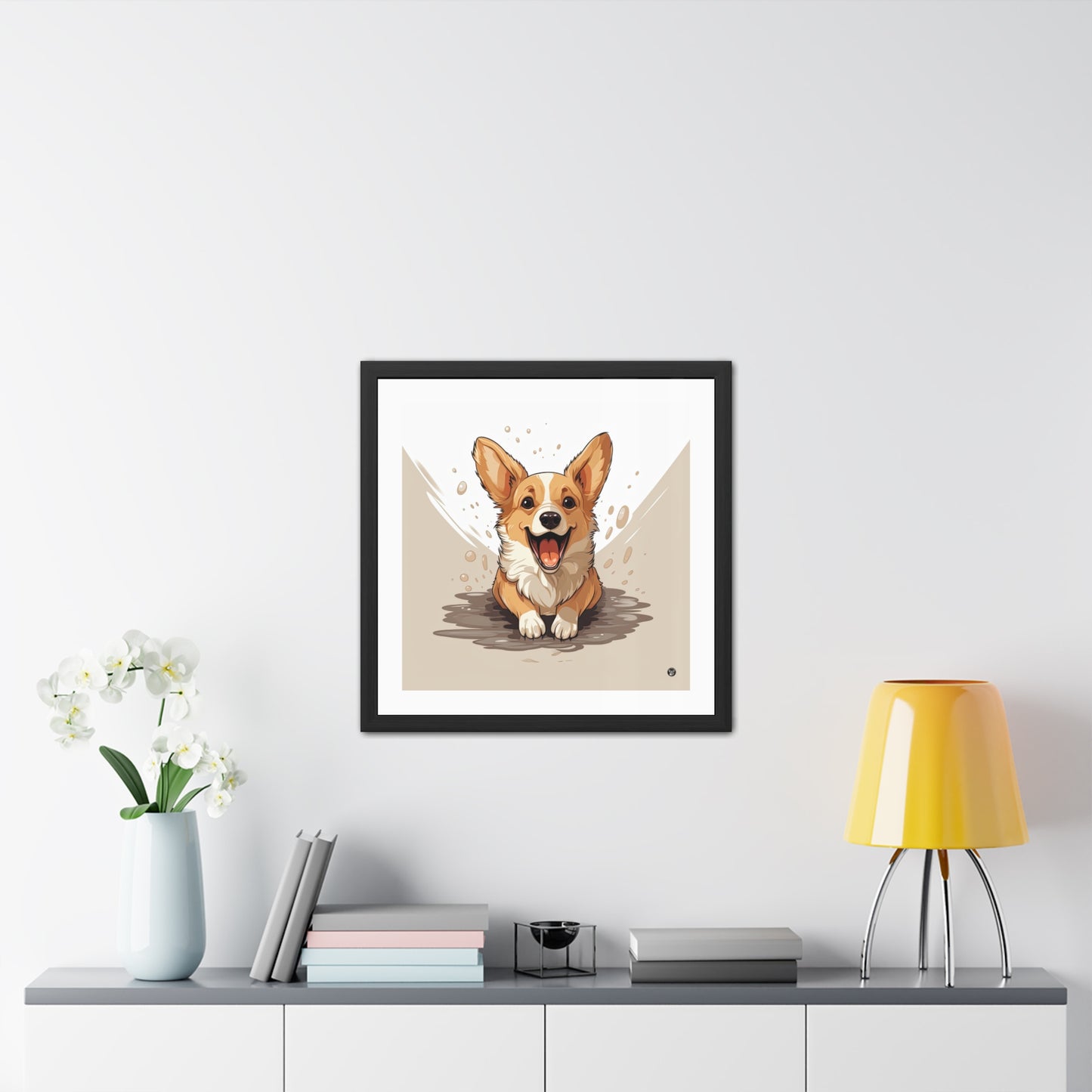Impression encadrée : Mignonnerie de Corgi