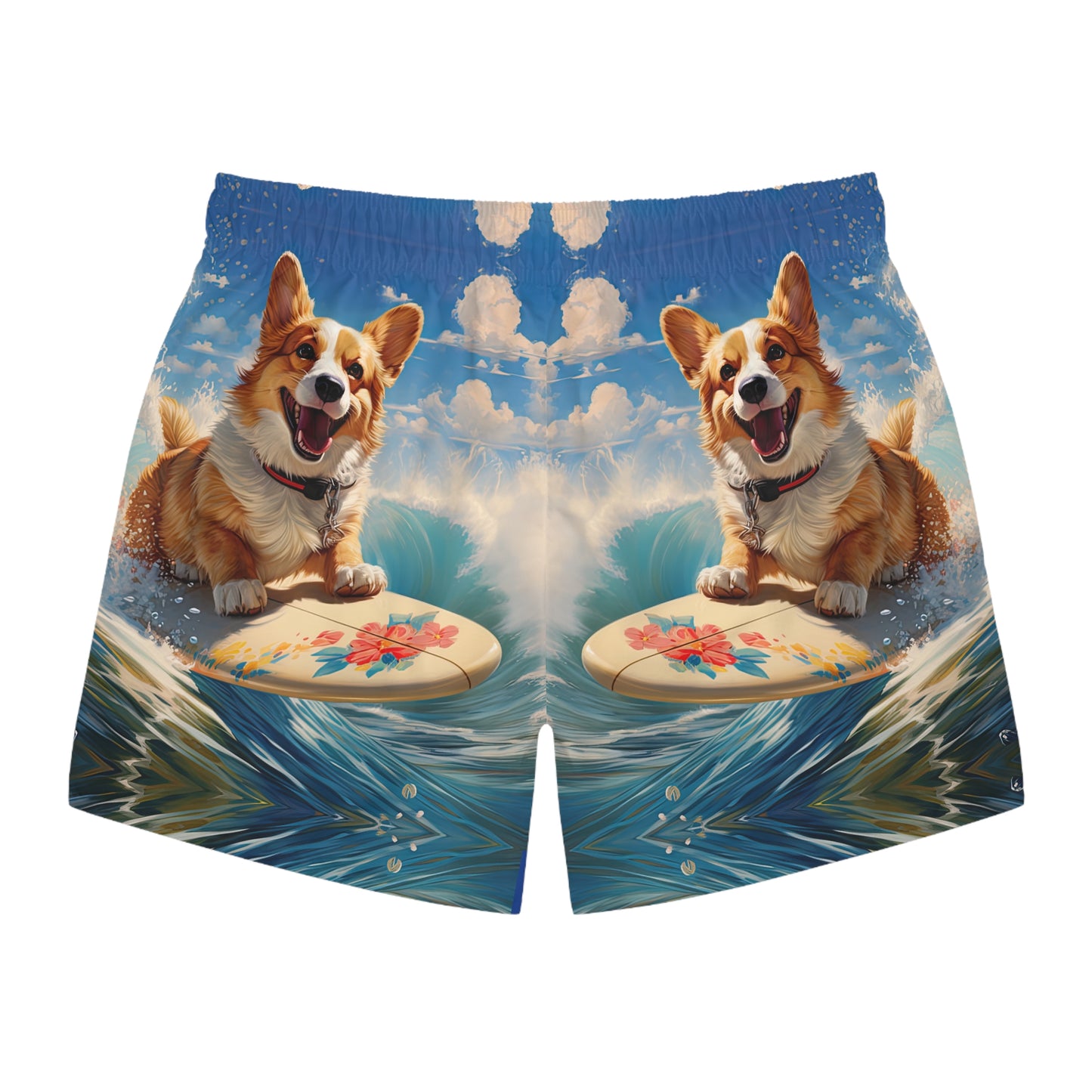 Cowabunga Corgi - Swim Trunks
