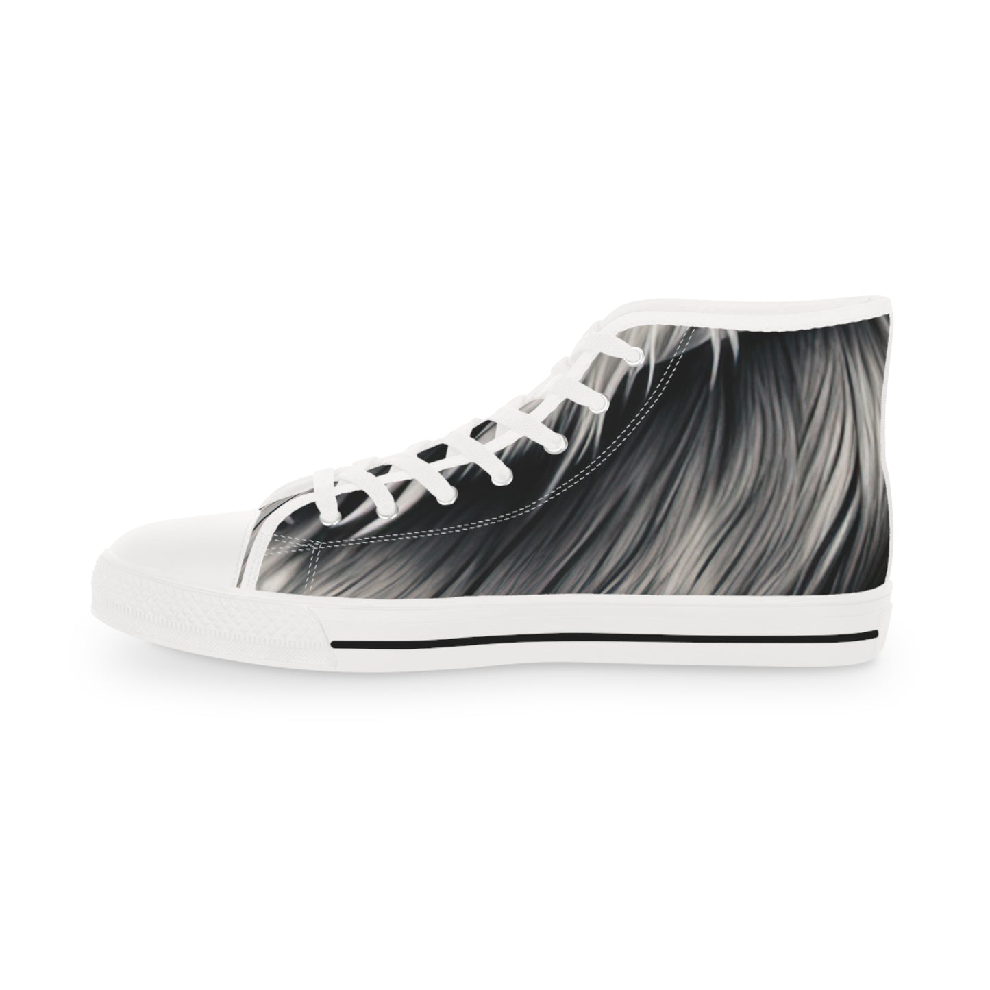 Corgi Cool Portrait in Shades Men's High Top Casual Black & White Canvas Sneakers