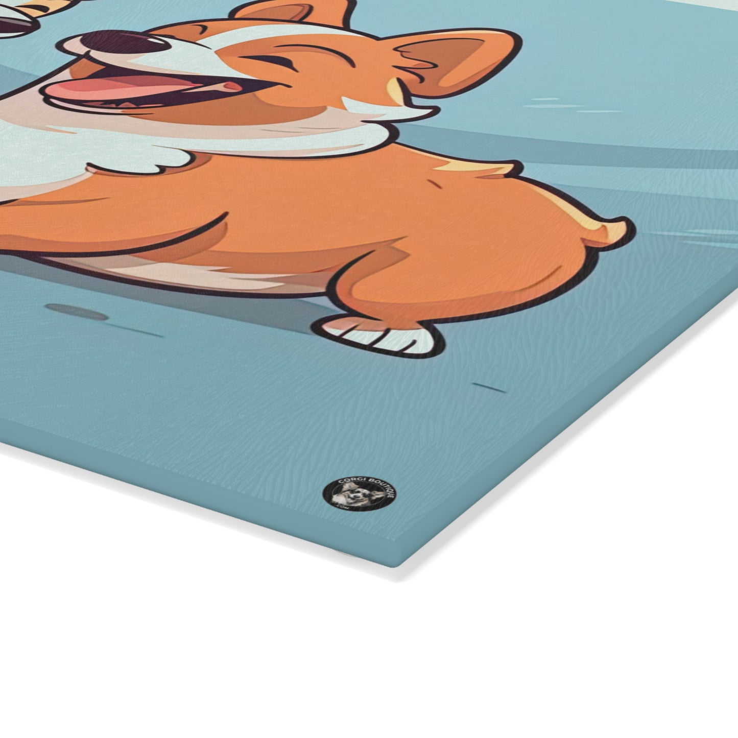Corgi Couple - Glass Cutting Board