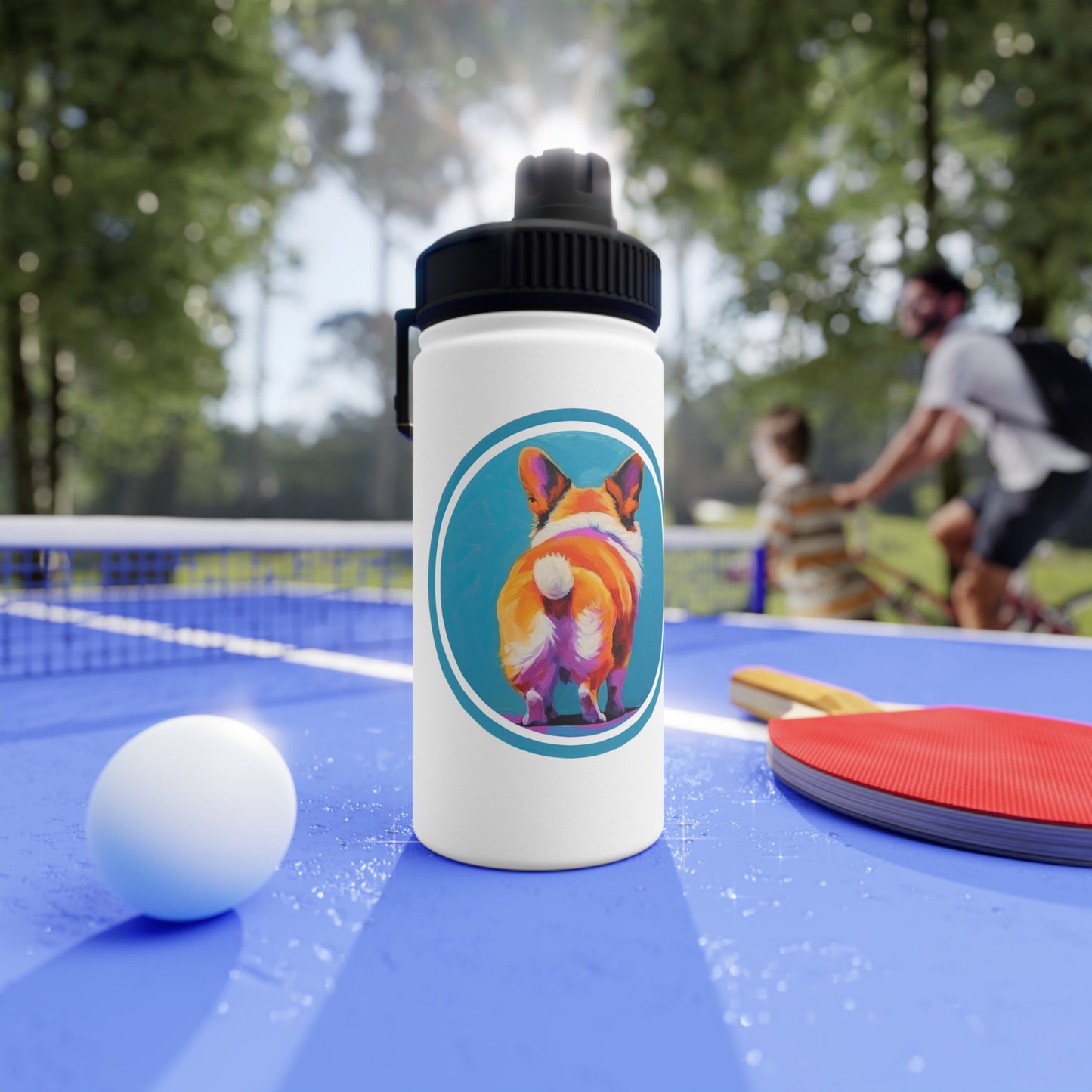 Corgi Butt - Water Bottle with Sport Lid