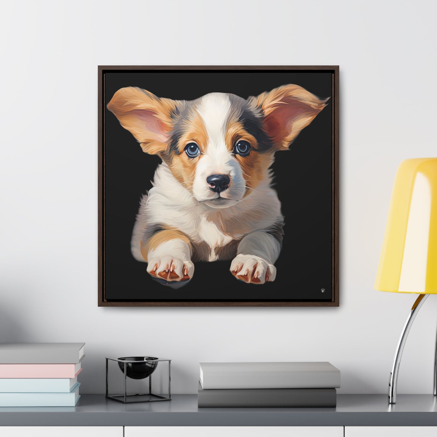 Puppy Portrait - Framed on Canvas