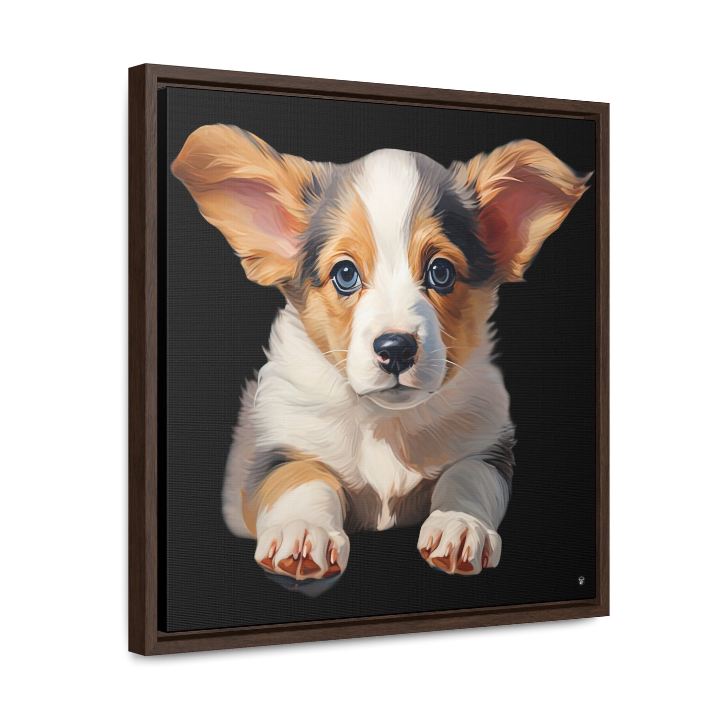 Puppy Portrait - Framed on Canvas
