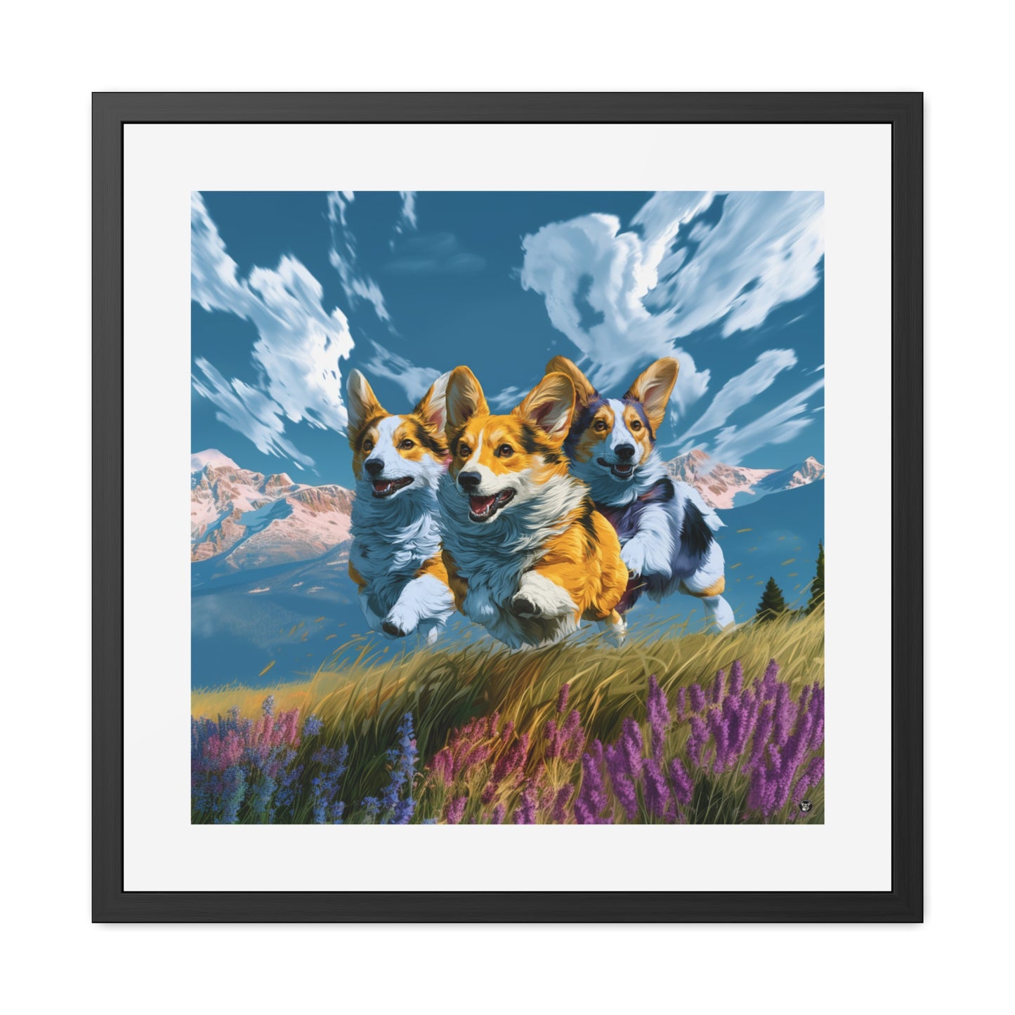 Corgi Racers Framed Print