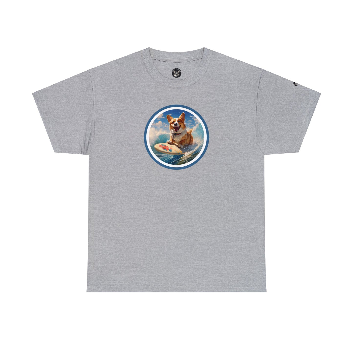 Cowabunga Corgi - Unisex Heavy Cotton Tee