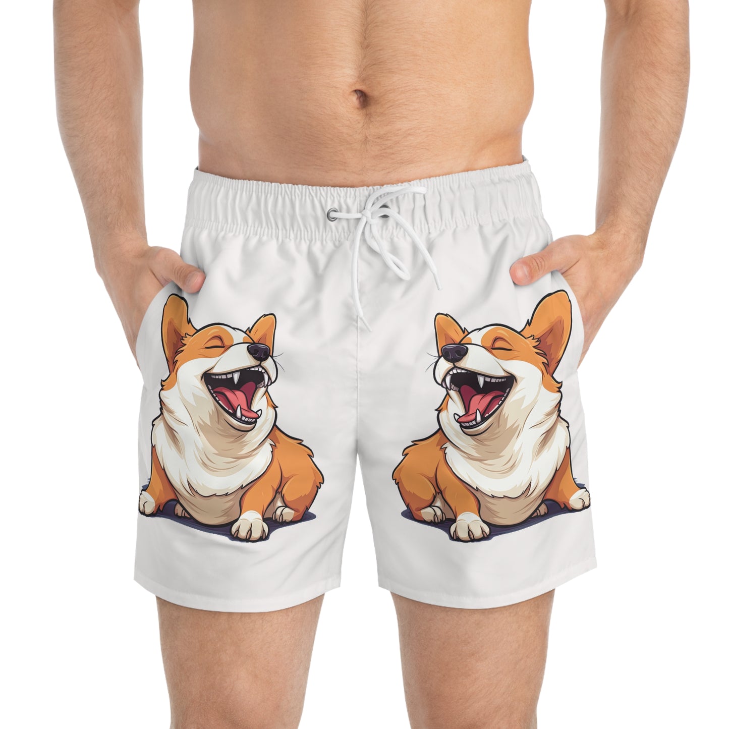 Comical Corgi Swim Trunks