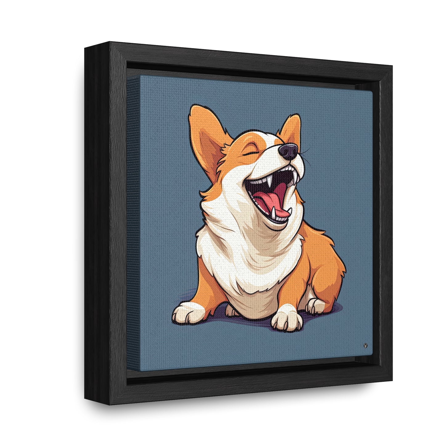 Comical Corgi - Framed on Canvas