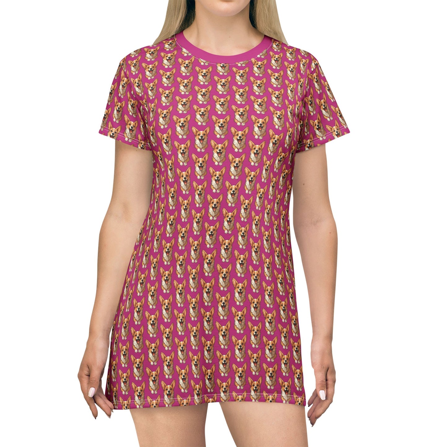 Corgi Cuteness Mosaic T-Dress