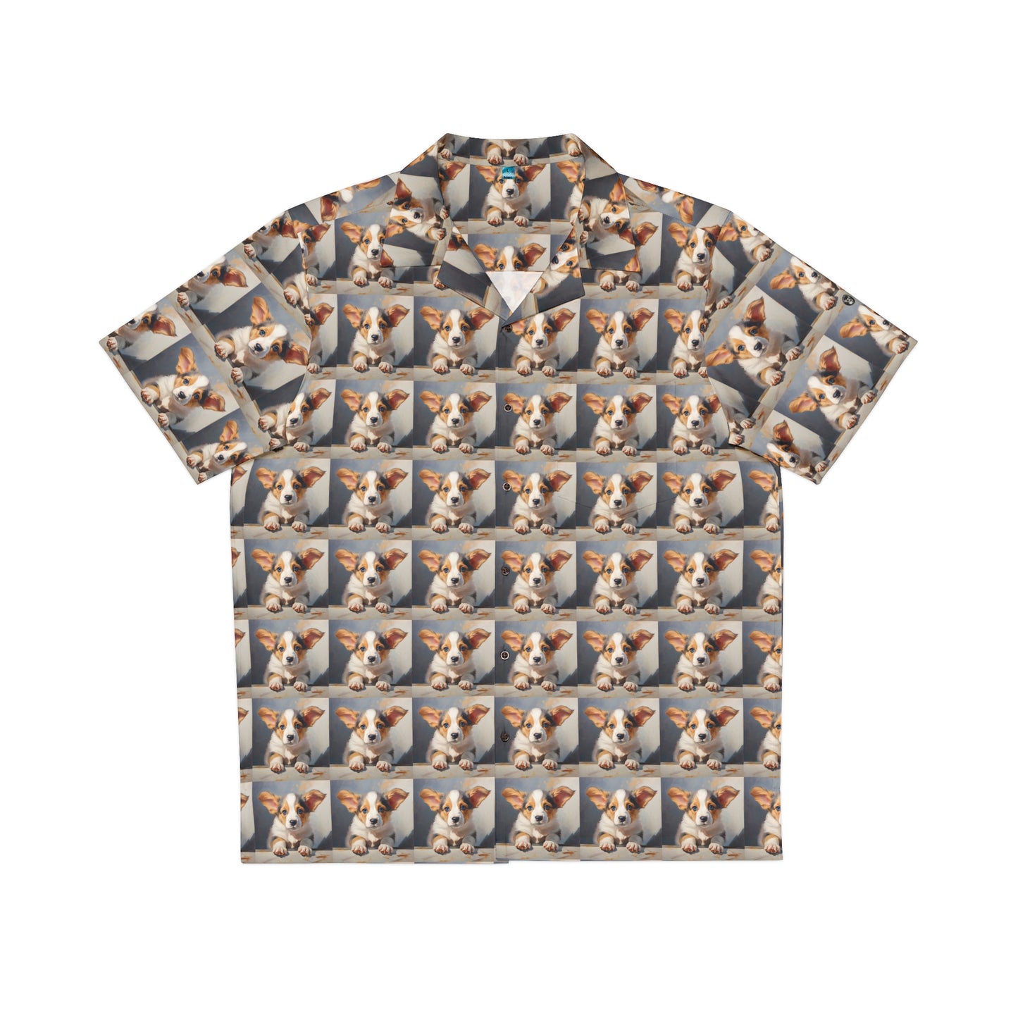 Puppy Portrait Hawaiian Shirt