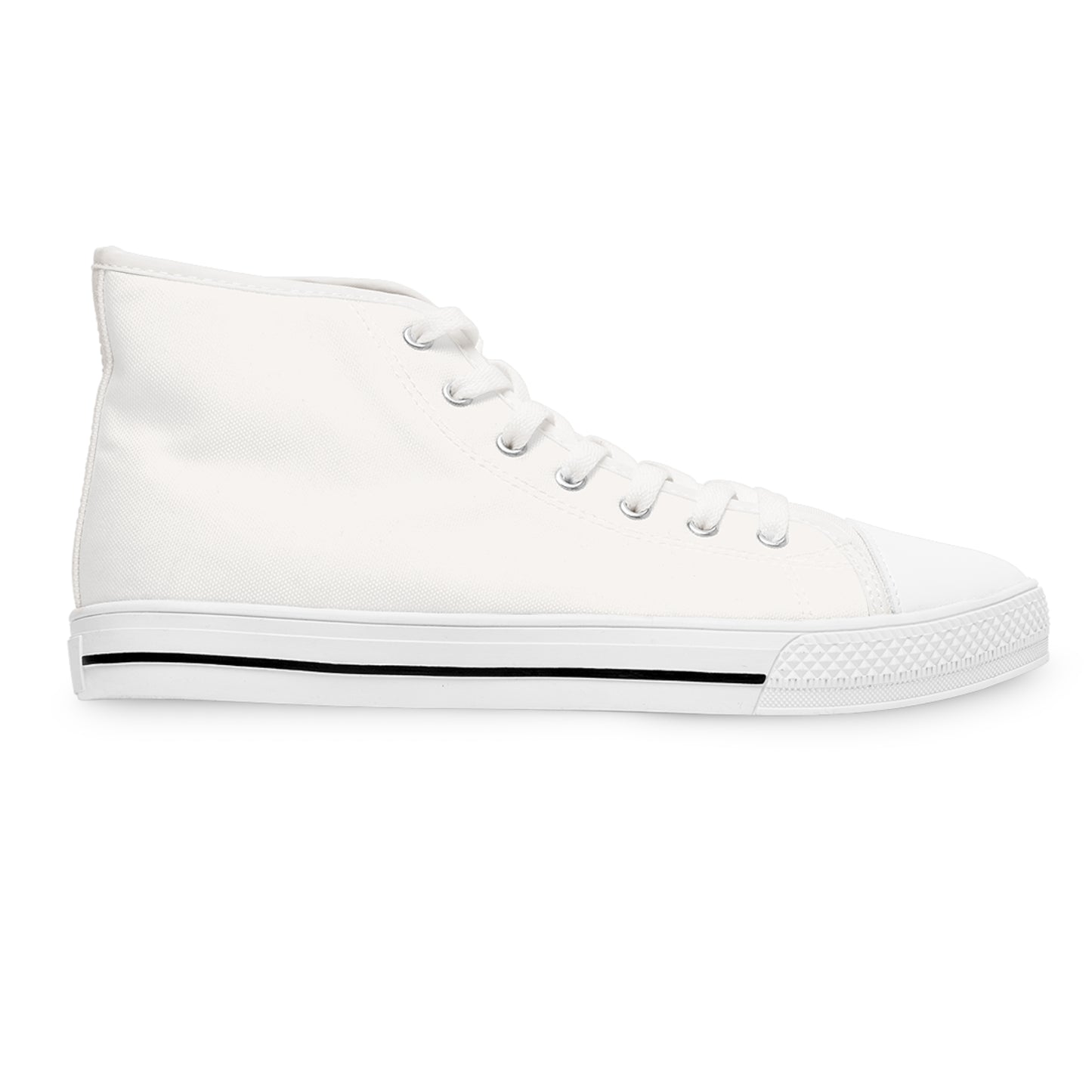 Princess Corgi Women's High Top Casual White & Rose Canvas Sneakers
