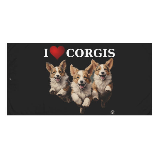 I Heart Corgis - Bath Towel