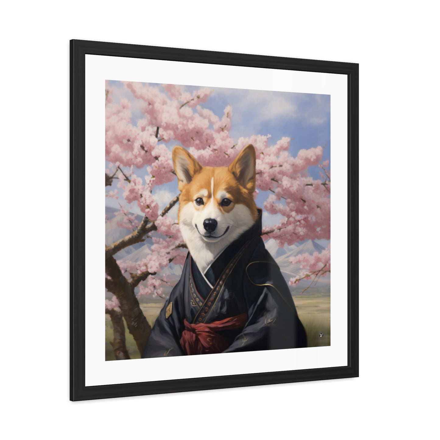 Impression encadrée Corgi ninja