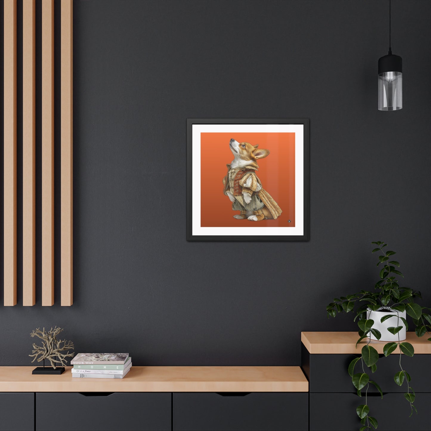 Impression encadrée Prince Corgi