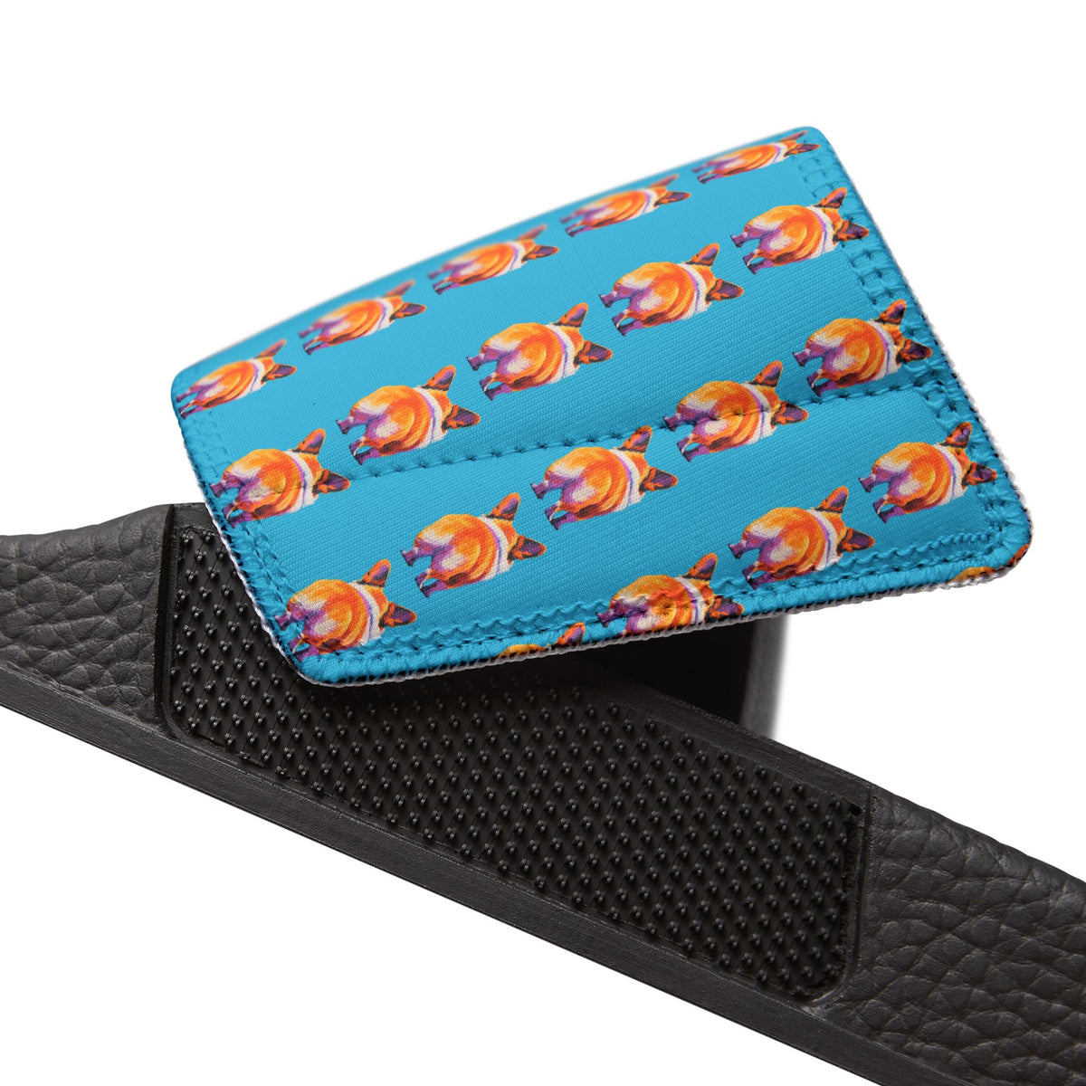 Corgi Butt Stripes Artistic Portrait Women's Casual Slide Sandals - Pool & Beach Slides