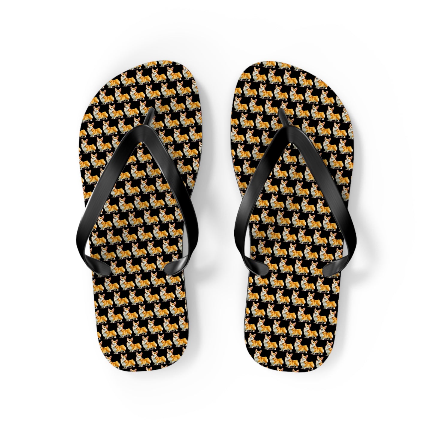 Corgi Mosaic Flip-Flops