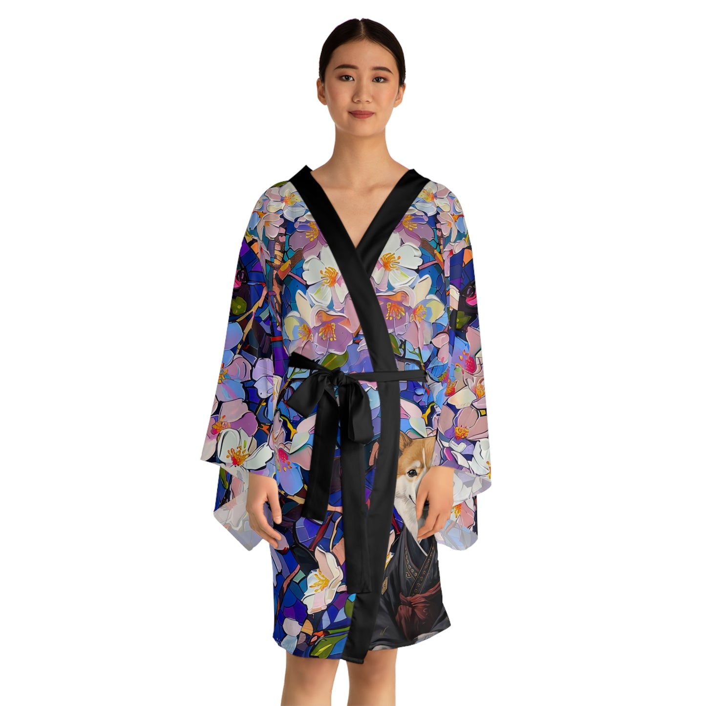 Cherry Blossom Zendog Kimono Robe